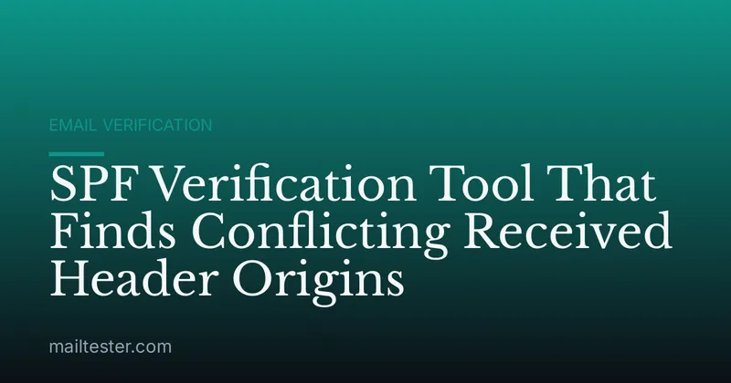 SPF Verification Tool That Finds Conflicting Received Header Origins