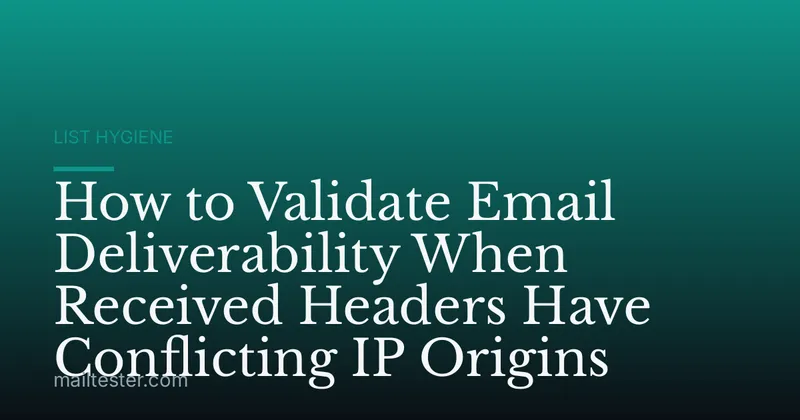 How to Validate Email Deliverability When Received Headers Have Conflicting IP Origins