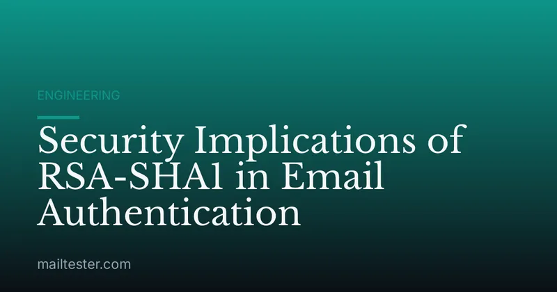 Security Implications of RSA-SHA1 in Email Authentication