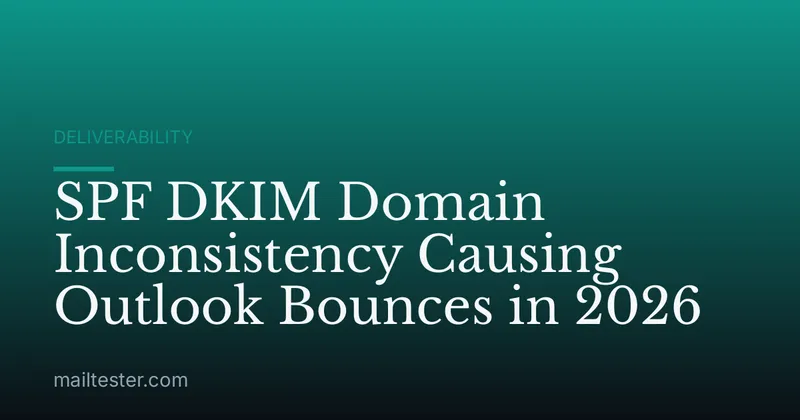 SPF DKIM Domain Inconsistency Causing Outlook Bounces in 2026