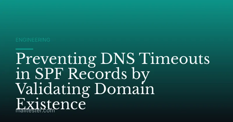 Preventing DNS Timeouts in SPF Records by Validating Domain Existence