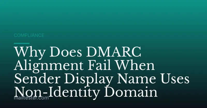 Why Does DMARC Alignment Fail When Sender Display Name Uses Non-Identity Domain