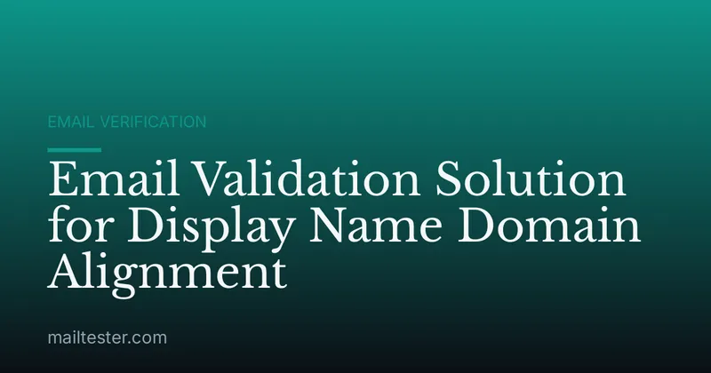 Email Validation Solution for Display Name Domain Alignment