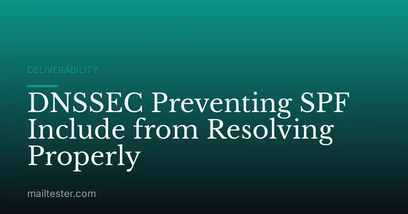 DNSSEC Preventing SPF Include from Resolving Properly