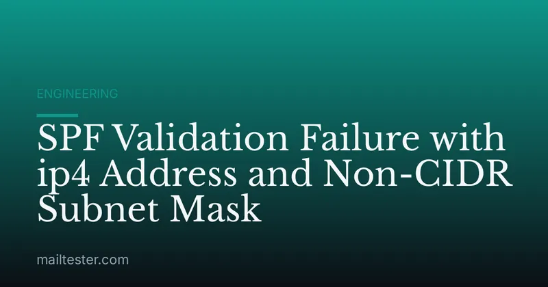 SPF Validation Failure with ip4 Address and Non-CIDR Subnet Mask