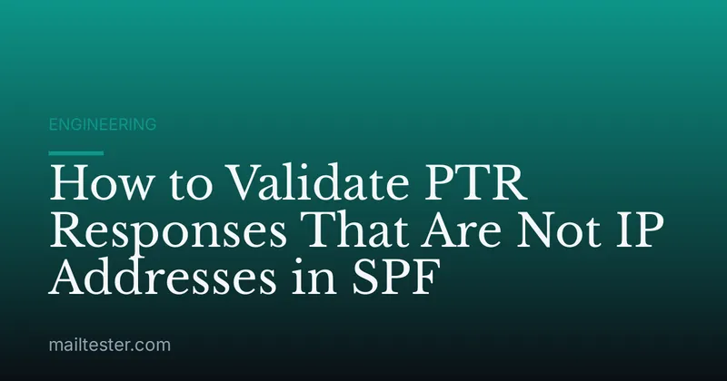 How to Validate PTR Responses That Are Not IP Addresses in SPF