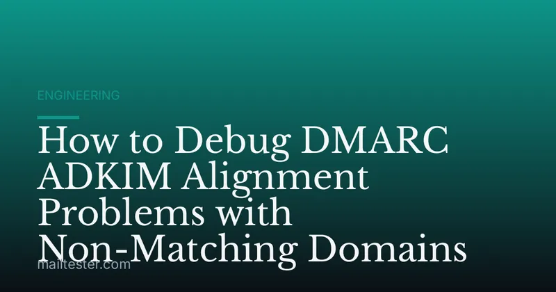 How to Debug DMARC ADKIM Alignment Problems with Non-Matching Domains