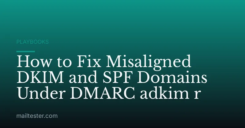 How to Fix Misaligned DKIM and SPF Domains Under DMARC adkim r