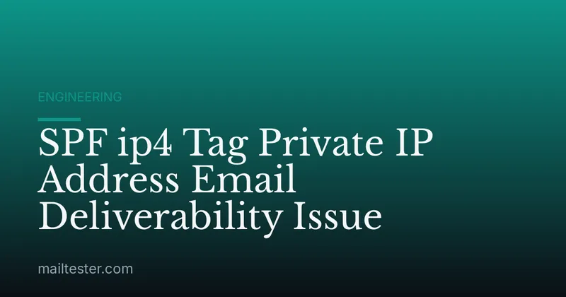 SPF ip4 Tag Private IP Address Email Deliverability Issue
