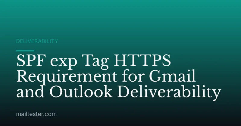 SPF exp Tag HTTPS Requirement for Gmail and Outlook Deliverability