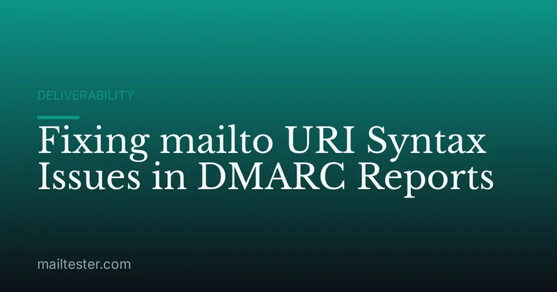 Fixing mailto URI Syntax Issues in DMARC Reports