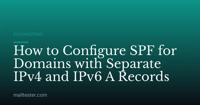 How to Configure SPF for Domains with Separate IPv4 and IPv6 A Records