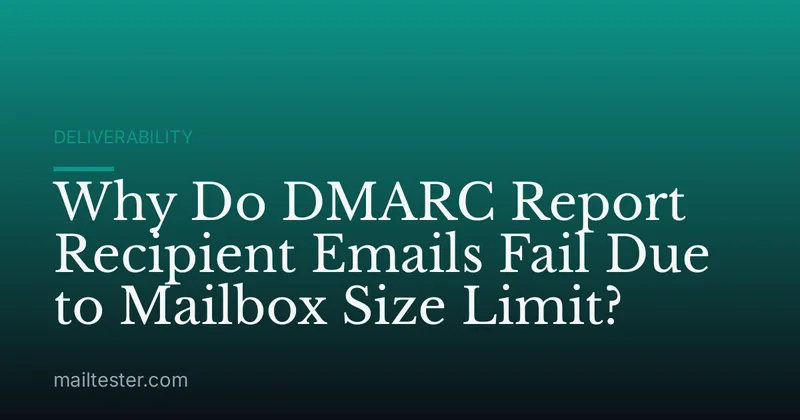 Why Do DMARC Report Recipient Emails Fail Due to Mailbox Size Limit?