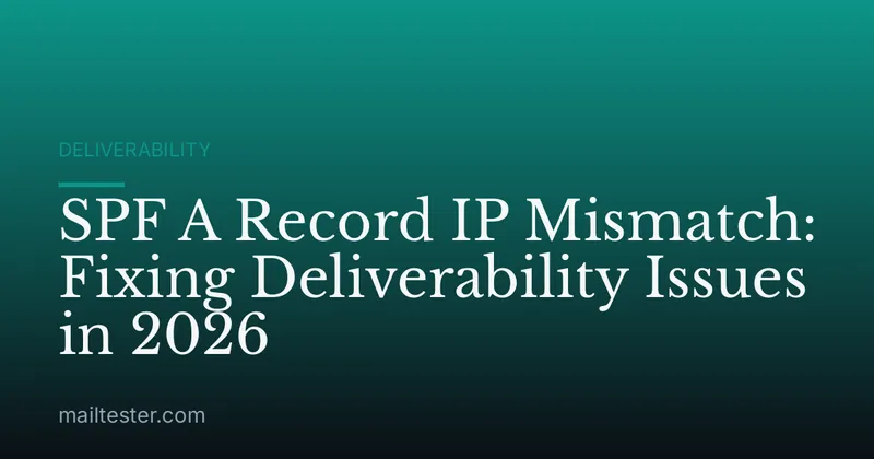 SPF A Record IP Mismatch: Fixing Deliverability Issues in 2026