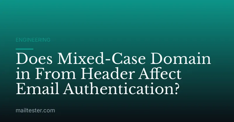 Does Mixed-Case Domain in From Header Affect Email Authentication?