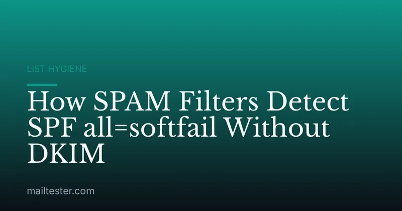 How SPAM Filters Detect SPF all=softfail Without DKIM