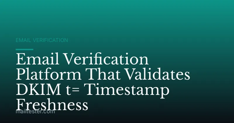 Email Verification Platform That Validates DKIM t= Timestamp Freshness