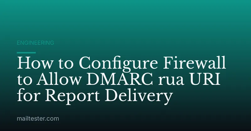 How to Configure Firewall to Allow DMARC rua URI for Report Delivery