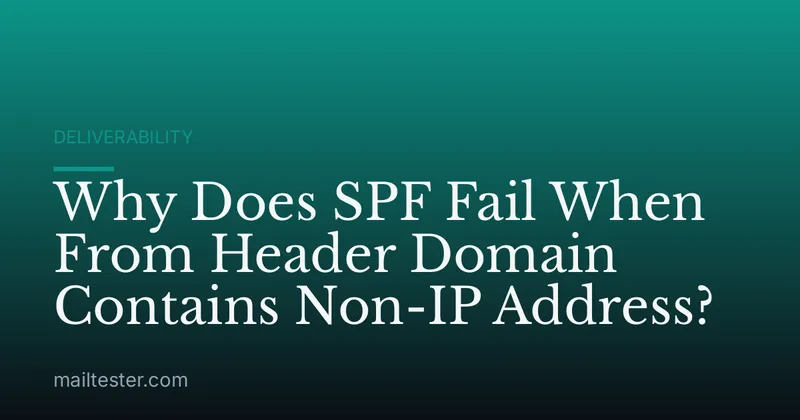 Why Does SPF Fail When From Header Domain Contains Non-IP Address?