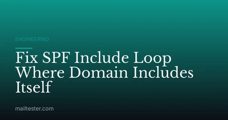 Fix SPF Include Loop Where Domain Includes Itself
