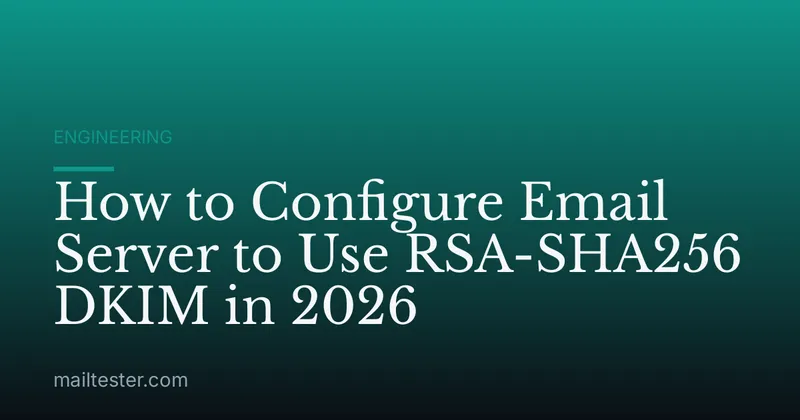 How to Configure Email Server to Use RSA-SHA256 DKIM in 2026