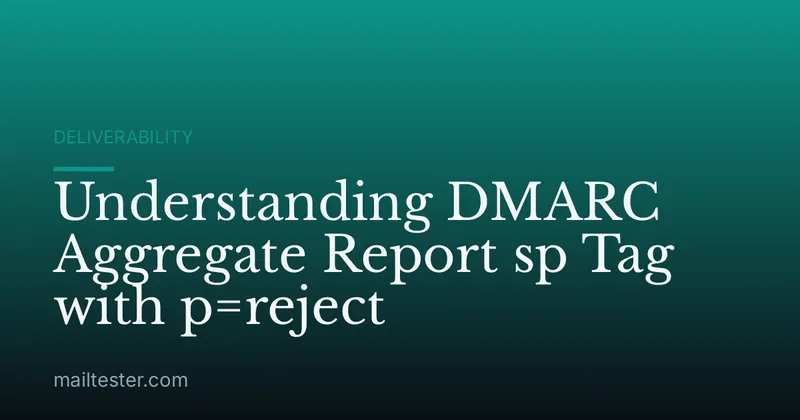 Understanding DMARC Aggregate Report sp Tag with p=reject