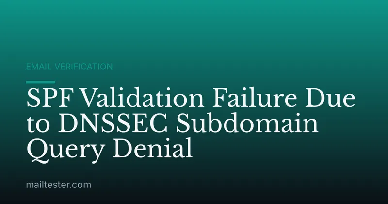 SPF Validation Failure Due to DNSSEC Subdomain Query Denial