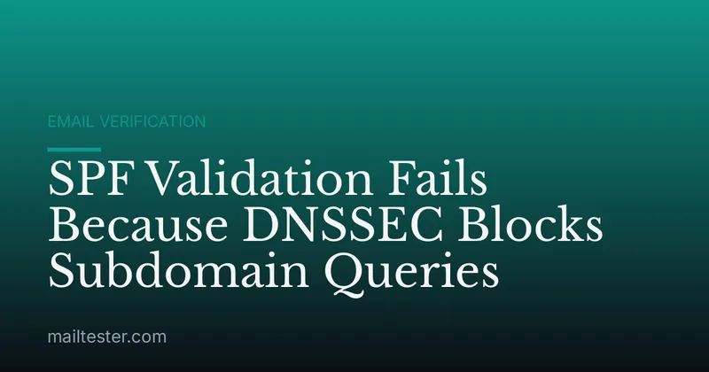 SPF Validation Fails Because DNSSEC Blocks Subdomain Queries