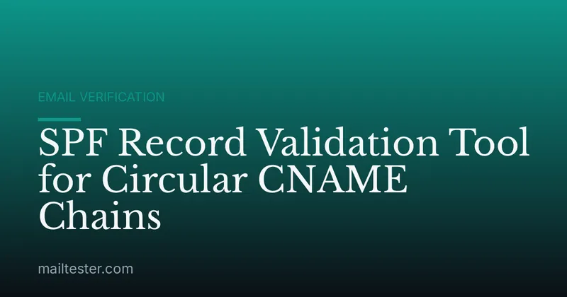 SPF Record Validation Tool for Circular CNAME Chains