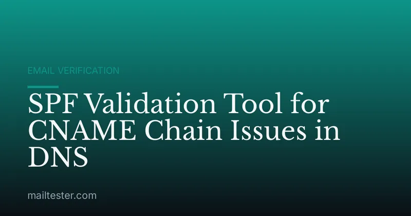 SPF Validation Tool for CNAME Chain Issues in DNS