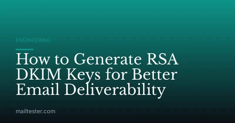 How to Generate RSA DKIM Keys for Better Email Deliverability