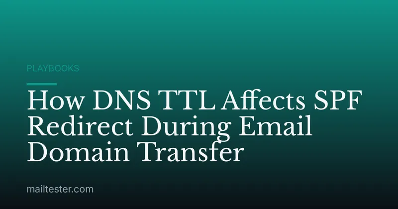 How DNS TTL Affects SPF Redirect During Email Domain Transfer