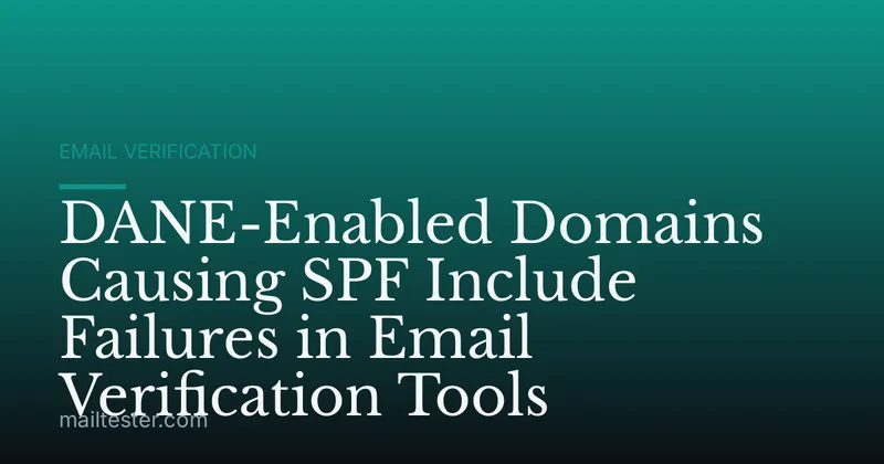 DANE-Enabled Domains Causing SPF Include Failures in Email Verification Tools