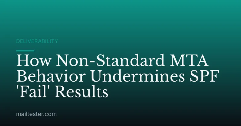 How Non-Standard MTA Behavior Undermines SPF 'Fail' Results