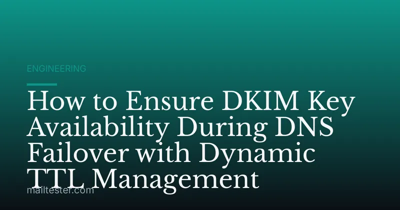 How to Ensure DKIM Key Availability During DNS Failover with Dynamic TTL Management