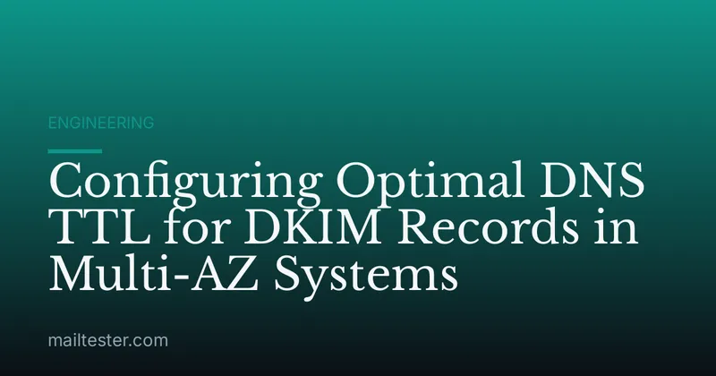 Configuring Optimal DNS TTL for DKIM Records in Multi-AZ Systems