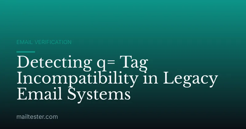 Detecting q= Tag Incompatibility in Legacy Email Systems