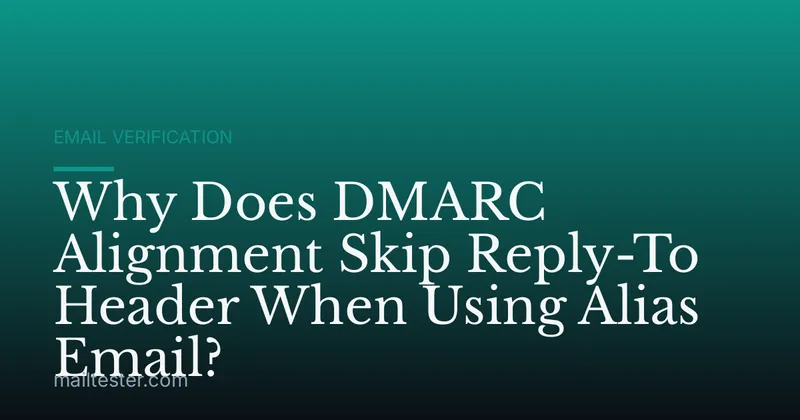 Why Does DMARC Alignment Skip Reply-To Header When Using Alias Email?
