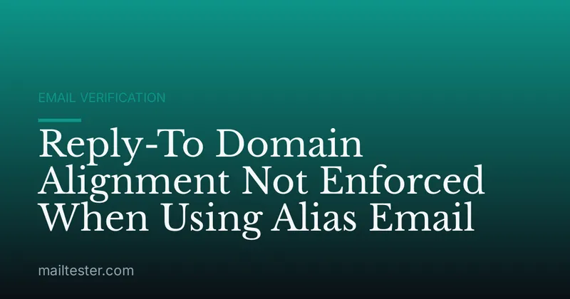 Reply-To Domain Alignment Not Enforced When Using Alias Email