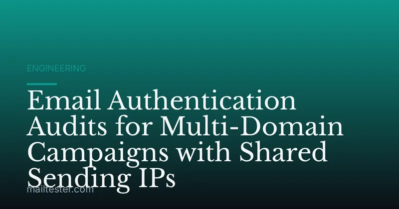 Email Authentication Audits for Multi-Domain Campaigns with Shared Sending IPs