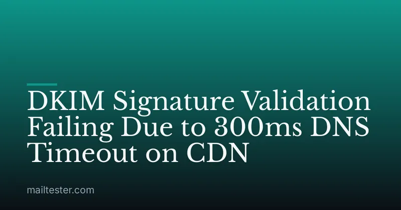 DKIM Signature Validation Failing Due to 300ms DNS Timeout on CDN