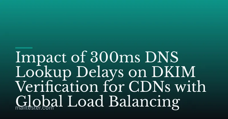 Impact of 300ms DNS Lookup Delays on DKIM Verification for CDNs with Global Load Balancing