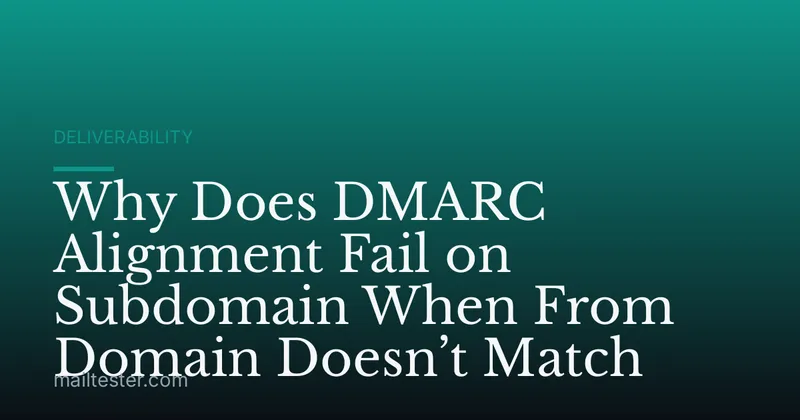 Why Does DMARC Alignment Fail on Subdomain When From Domain Doesn’t Match