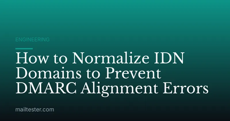 How to Normalize IDN Domains to Prevent DMARC Alignment Errors