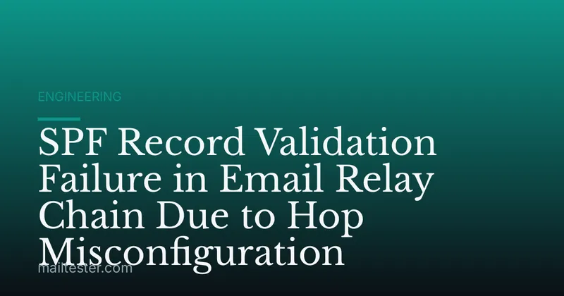 SPF Record Validation Failure in Email Relay Chain Due to Hop Misconfiguration