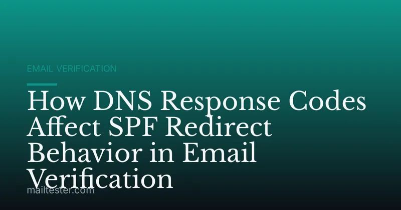 How DNS Response Codes Affect SPF Redirect Behavior in Email Verification