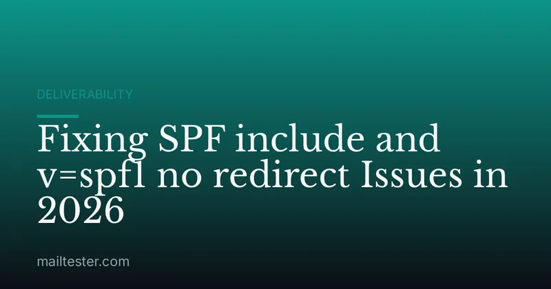 Fixing SPF include and v=spf1 no redirect Issues in 2026