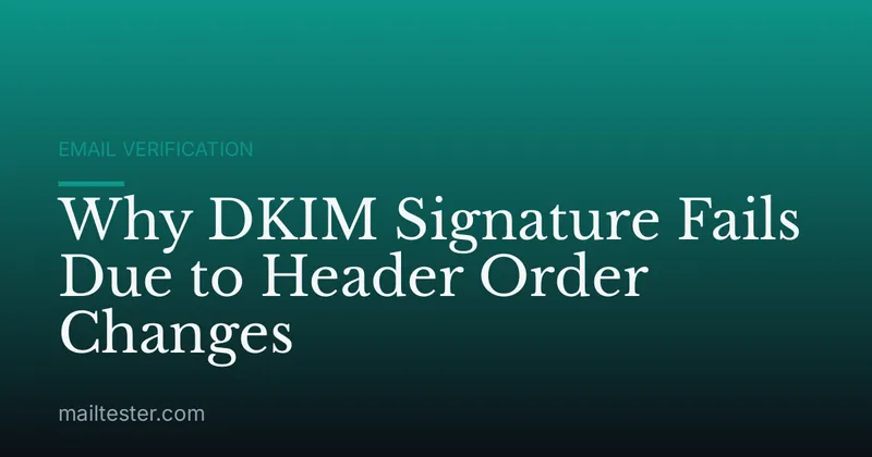 Why DKIM Signature Fails Due to Header Order Changes