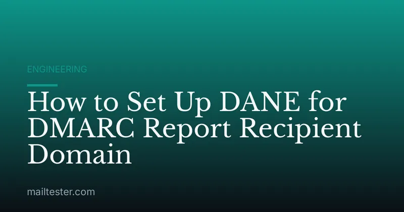 How to Set Up DANE for DMARC Report Recipient Domain