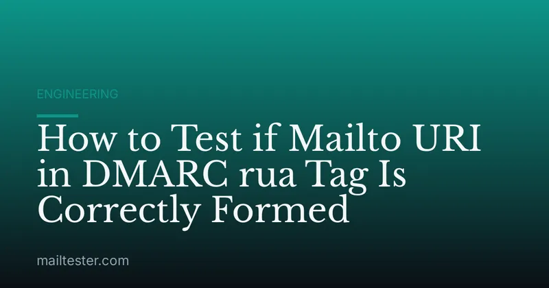 How to Test if Mailto URI in DMARC rua Tag Is Correctly Formed